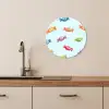 Blauw - Patroon - Snoep KitchenYeah - Keuken - Wandcirkel Forex klein -sfeer3