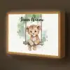 Leeuw - Dier - Kinderen - Jungle Light Box met batterij (Wandlamp kind) middel -z3d_website