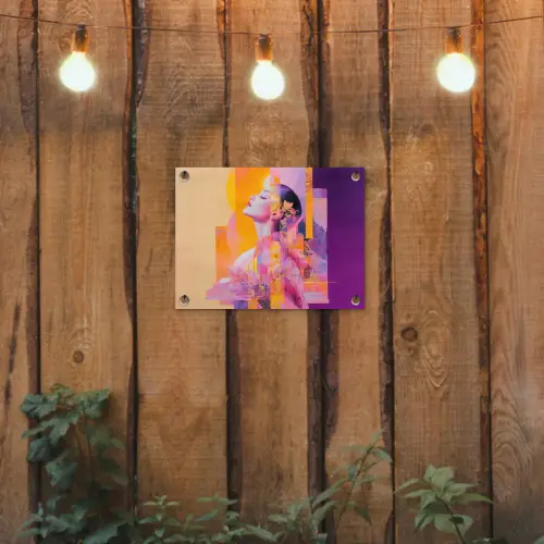 Abstract - Portret - Vrouw - Kleurrijk tuinposter los doek klein -sfeer1
