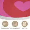 Minimalistisch - Rood - Roze - Hartjes Akoestische PET Vilt - Rond klein -closeup_NL