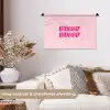 Bisou - Roze - Dikke letters Wandkleed katoen klein -sfeer1
