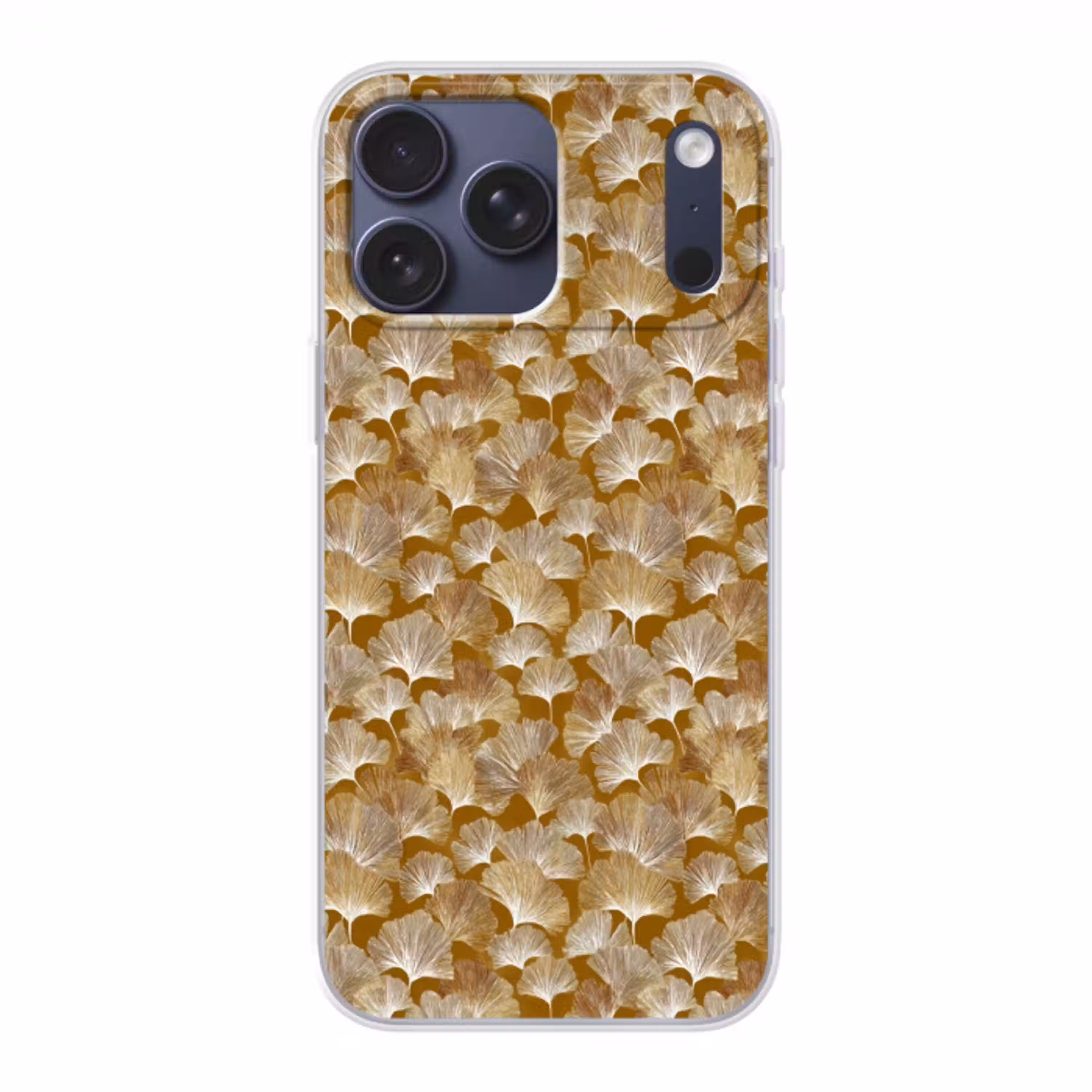 Ginkgo - Bladeren - Goud Telefoonhoesje iPhone 17 Pro Max klein 879 -3d