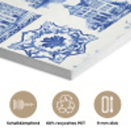 Huizen - Schepen - Blauw PET vilt klein 837 -closeup_DE