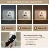 Uil - Bruin - Wit Light Box met batterij (Wandlamp) middel -USP_lichtkleurNL
