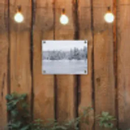 Meer - Dennen - IJs - Winter - Rustgevend tuinposter los doek klein -sfeer1