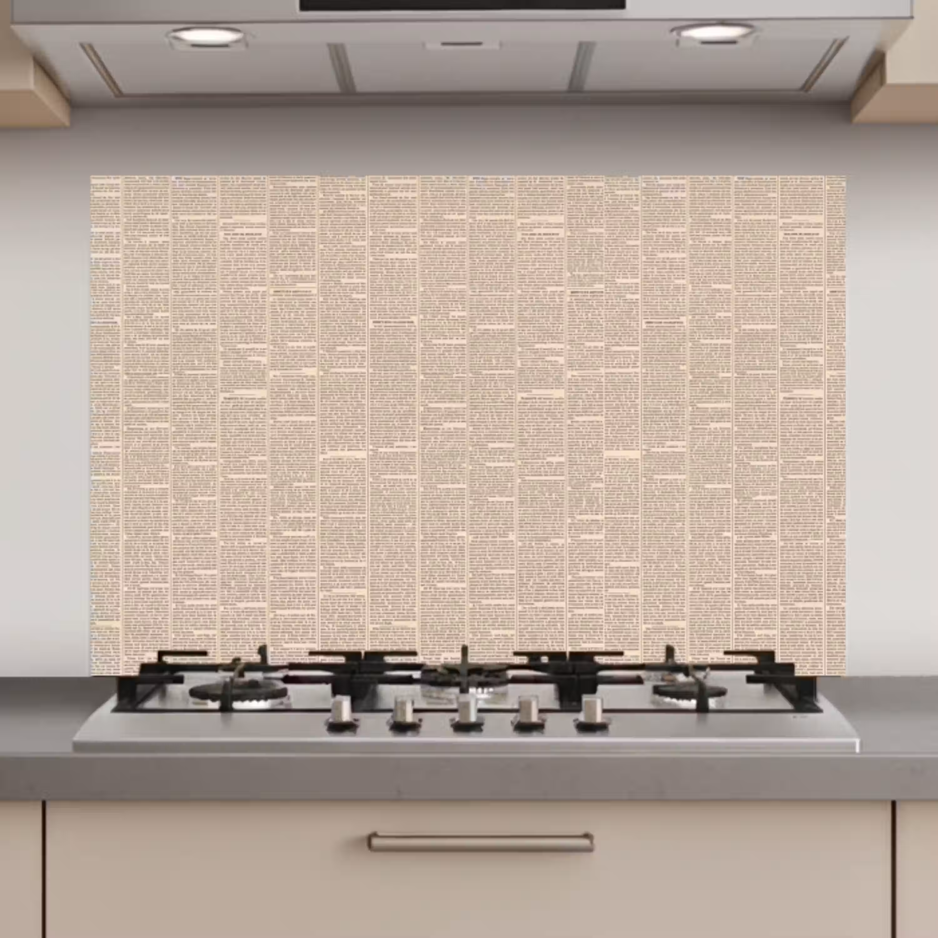 Krant - Nieuws - Historisch - Vintage - Beige keuken achterwand spatscherm klein -3d_website