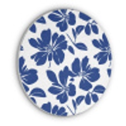 Floraal - Modern - Blauw Akoestische PET Vilt - Rond klein 838 -3d