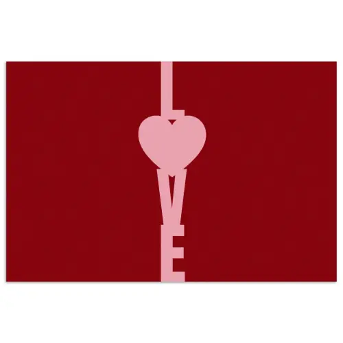 Love - Hart - Rood poster papier klein -3d