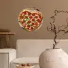 Pizza - Hart - Pepperoni - Tomaat Wandcirkel behangsticker klein -sfeer1