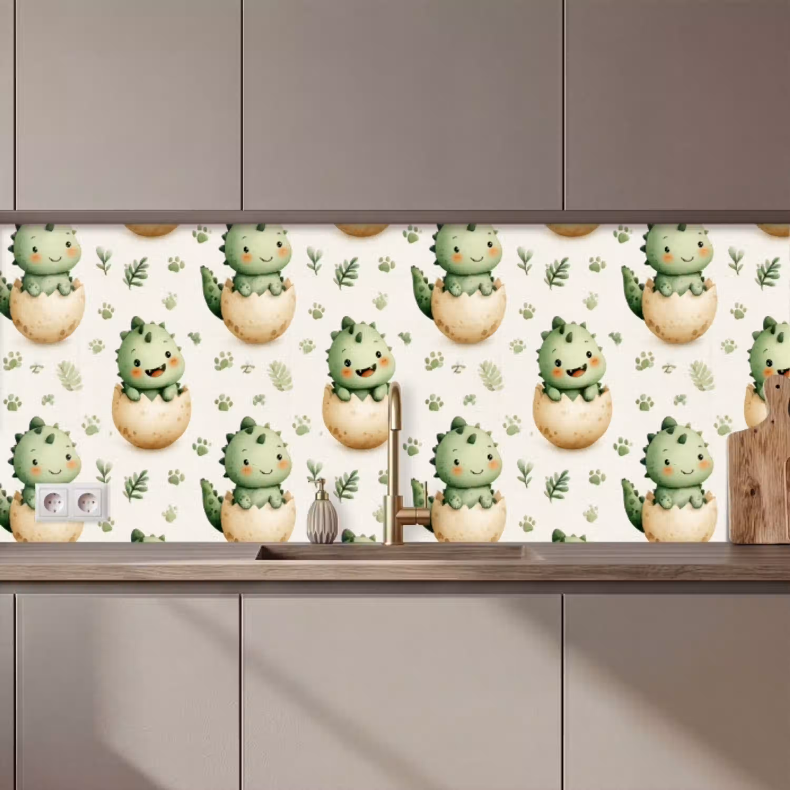Dino - Eieren - Groen keuken achterwand 2 middel 871 zz_3dshopping