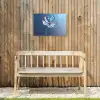 Blauw - Bloem - Glazen - Sierlijk Tuinposter op houten frame 2 cm dik klein -sfeer4