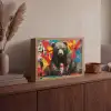 Graffiti - Beer - Dier - Muur - Street art Light Box met batterij (Wandlamp) middel -sfeer2