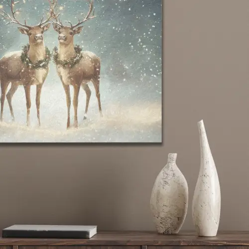 Kerstmagie - Winterwoud - Rendier PET vilt klein -sfeer6_closeup