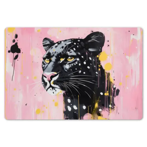 Zwart - Panter - Roze - Abstract Placemat vinyl groot -zzsfeer1_Kitchenyeah-website
