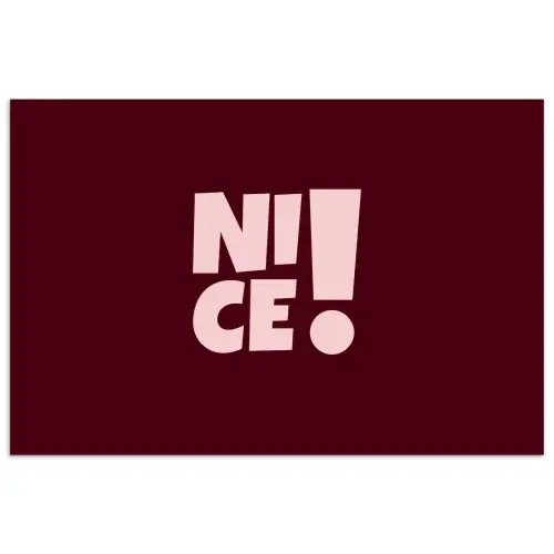 Nice - Uitroepteken - Rood poster papier klein -3d