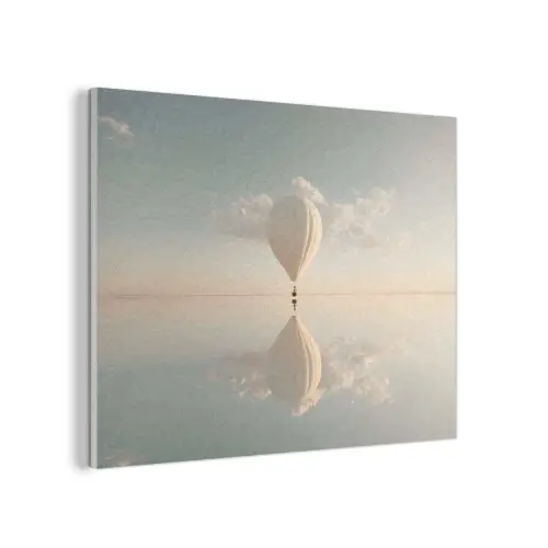Luchtballon - Wolken - Water - Blauw PET vilt klein -3d