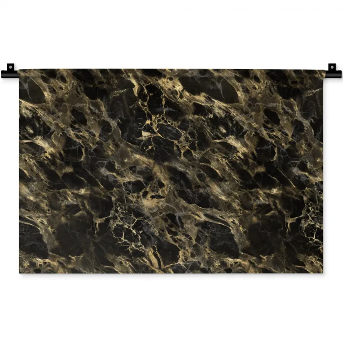 Kristal - Goud - Zwart - Marmer Wandkleed katoen klein 269 -zz3d