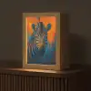 Zebra - Abstract - Blauw Light Box met kabel (Tafellamp) klein -z3d_website