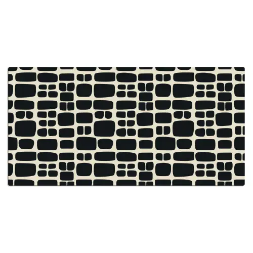 Modern - Organisch - Zwart Muismat XXL klein 681 -3d_leeg