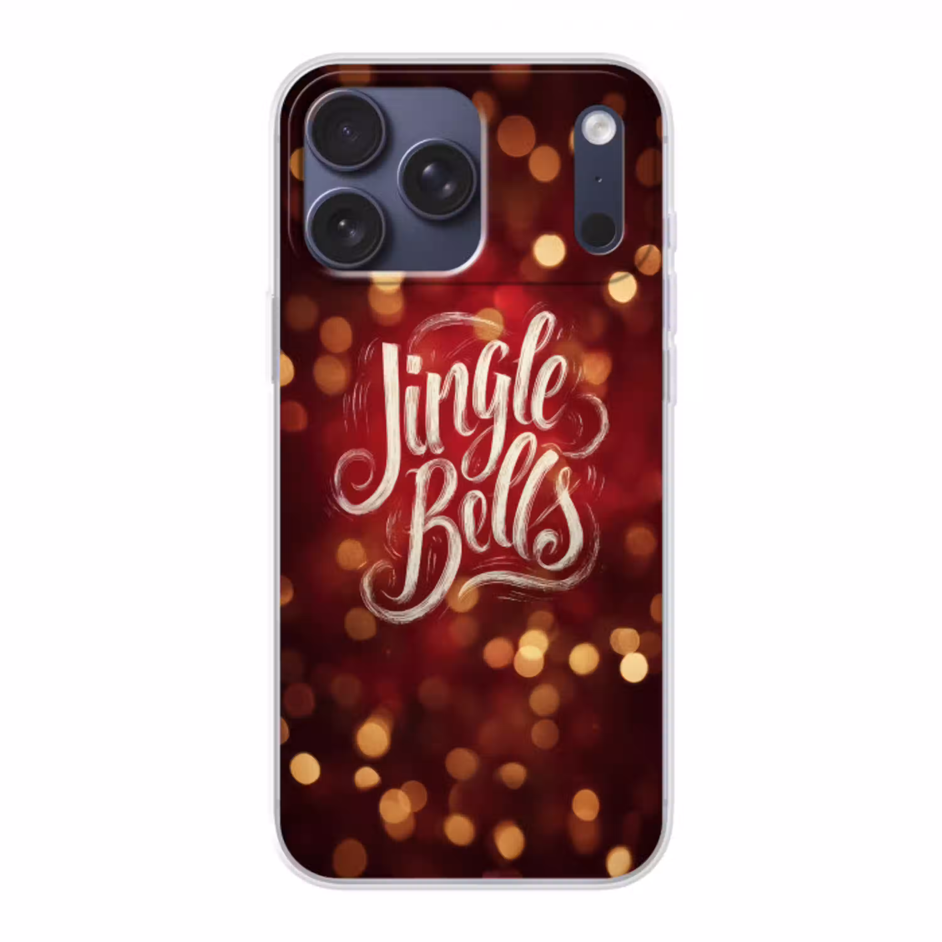 Jingle - Bells - Kerst - Rood Telefoonhoesje iPhone 17 Pro Max klein -3d