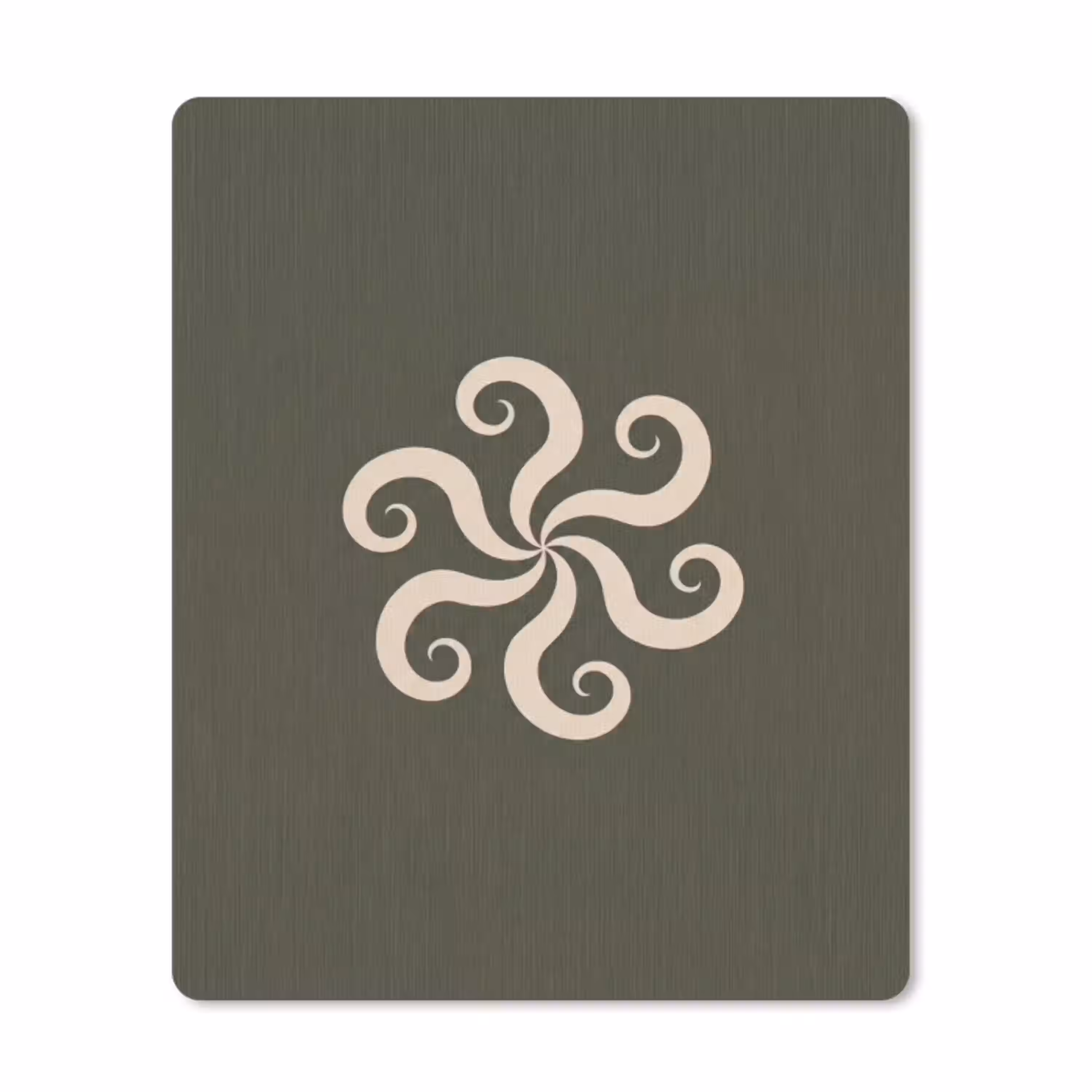 Patroon - Spiraal - Abstract - Modern - Groen muismat rubber klein -3d