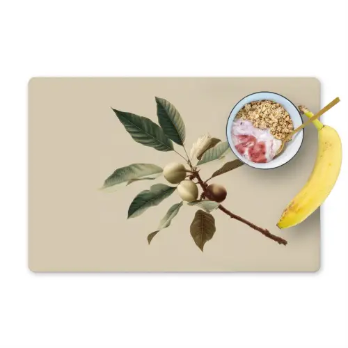 Tak - Groene Bladeren - Vruchten Placemat vinyl groot -zzzproduct_Kitchenyeah-website