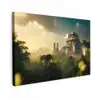 Tempel - Jungle - wolken - Lucht - Natuur canvas 2cm klein -z3d