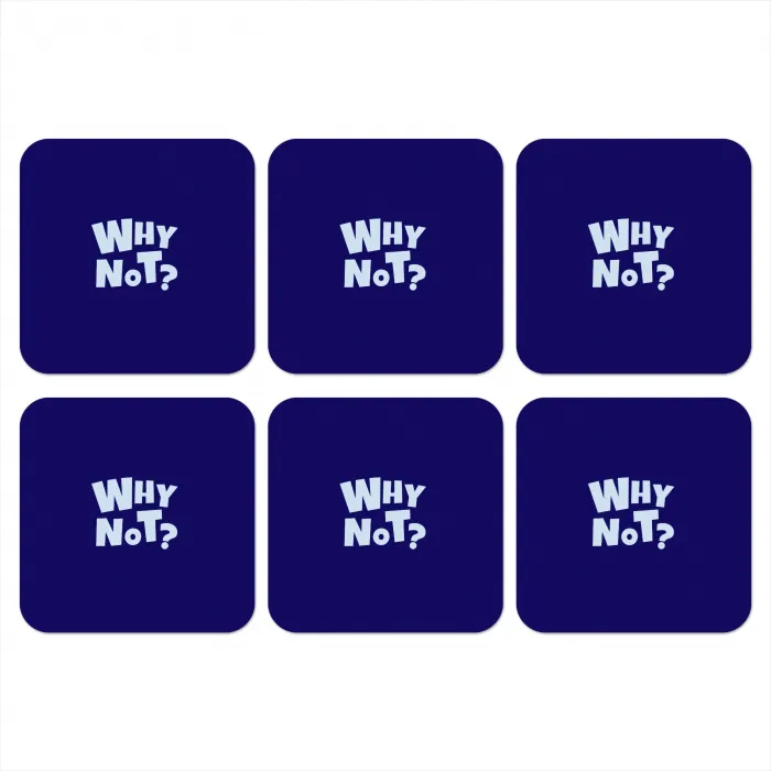 Blauw - Why not - Minimalistisch onderzetter kurk middel -3d