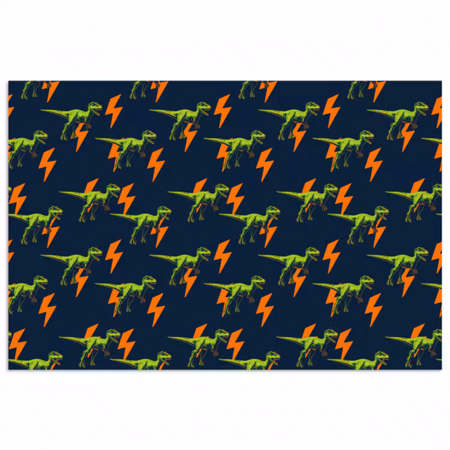 Poster - Blitze - Orange - Dinosaurier