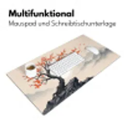Aziatisch - Bloesem - Rood Muismat XXL klein -ysfeer4_duits