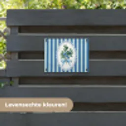 Illustratie - Bessen - Blauw - Strepen tuinposter los doek klein -sfeer3