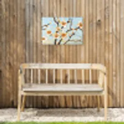 Bloesems - Wit - Mozaïek - Tak Tuinposter op houten frame 2 cm dik klein -sfeer4