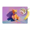 Teddybeer - Schaduw - Penseelstreken - Paars Placemat vinyl groot -zzzproduct_Kitchenyeah-website