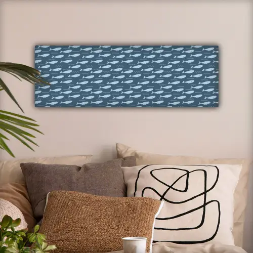 Klein - Oceaan - Golven - Blauw canvas 2cm klein 828 -sfeer1
