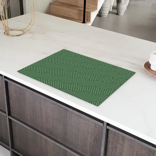 Groen - Strepen - Patroon Inductie beschermer vinyl 3mm klein 276 -sfeer8