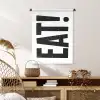 Decoratie - Eten - Zwart - Wit Wandkleed katoen klein -sfeer5