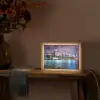 New York - Skyline - Stad - Kleuren Light Box met kabel (Tafellamp) klein -sfeer4