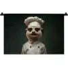 Dier - Kok - Stokstaartje Wandkleed katoen klein -zz3d