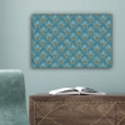 Symmetrisch - Patroon - Blauw canvas 2cm klein 34 -sfeer4