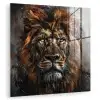 Leeuw - Dieren - Portret - Zwart - Luxe plexiglas 5mm klein -zzzproduct_nieuw