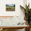 Ezels - Bloemen - Zomers tuinposter los doek klein -sfeer7