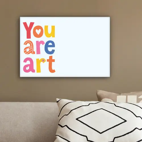 You are art - Kleurrijk - Grafisch canvas 2cm klein -sfeer3