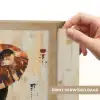 Olifant - Slurf - Mozaïek - Abstract Light Box met batterij (Wandlamp) middel -USP_websiteprintNL