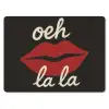 Lip - Rood - Quote muismat rubber klein -3d