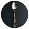 Lepel - Zilver - Metaal Wandcirkel kunststof plaat 5mm dik klein -3d