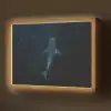 Oceaan - Walvishaai - Donkerblauw - Vlekken Light Box met batterij (Wandlamp) middel -z3d_website