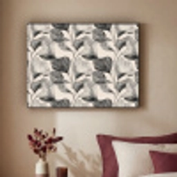 Botanisch - Bladeren - Zwart Textielframe zwart klein 947 -sfeer1