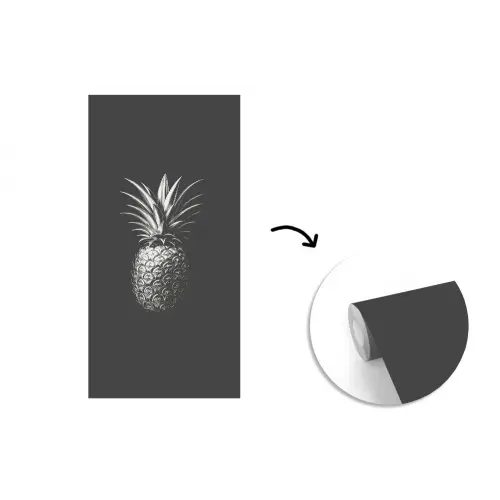 Ananas - Gedetailleerd - Bladeren fotobehang vinyl groot -3d