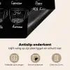 Zwart-Wit Menukunst van Koffiespecialiteiten Inductie beschermer vinyl 3mm middel -sfeer4