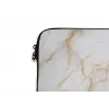 Wit - Goud - Marmer - Aders laptophoes neopreen klein 279 -detail